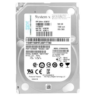 Festplatte IBM ST9500620SS 500GB 7200 Rpm Sas II 42D0708 42D0711