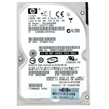 Festplatte HP DG146A4960 146Gb 10000Rpm Sas 2.5'' Zoll 443177-002