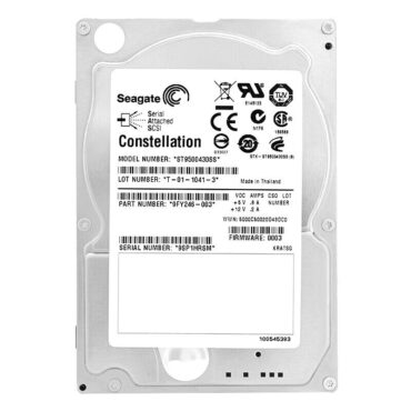Seagate 500GB ST9500430SS 64Mb Cache 7200 Rpm Sas II 2,5" Zoll Constellation