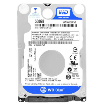 Festplatte WD 500Gb WD5000LPVT 5400Rpm Sata II 2,5" Zoll Blue