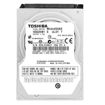 Festplatte Toshiba 640Gb MK6465GSX 8Mb Cache 5400Rpm Sata II 2,5"Zoll