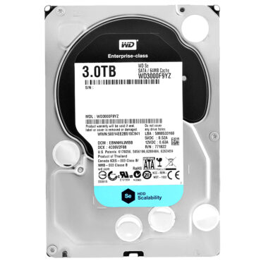 Festplatte Western Digital 3TB WD3000F9YZ 7200U/min 64MB Sata III 3,5" Zoll