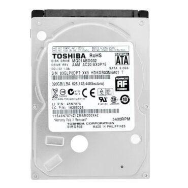 Festplatte Toshiba 320GB MQ01ABD032 8Mb Cache 5400Rpm SATA II 2.5''