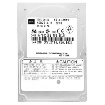 Festplatte Toshiba MK1403MAV 1.4GB ATA/IDE 4200Rpm 2,5" Zoll