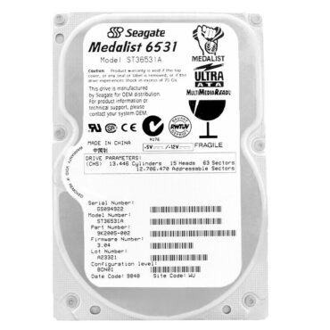 Festplatte Seagate 6.5GB ST36531A 5400Rpm Ata 3.5'' Zoll Medalist 6531