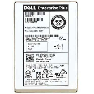 Dell 400GB HUSMM1640ASS200 SSD Sas III 2,5" Zoll 09M58K