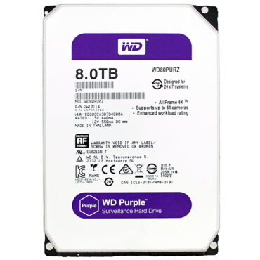 Wd Purple 8TB WD80PURZ SATA II 64MB 5400rpm 3.5'' CCTV PVR PC Videoüberwachung