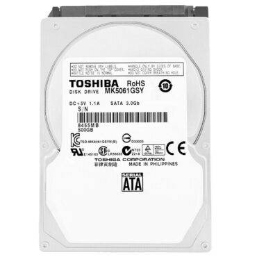 Toshiba MK5061GSY 500GB 16Mb Cache 7200Rpm SATA II 2,5"