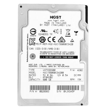 HGST/ Hitachi 600Gb HUC156060CS4200 128Mb Cache 15 000Rpm Sas III 2,5" Zoll