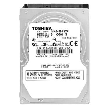 Festplatte Toshiba 640Gb MK6459GSXP 8Mb Cache 5400Rpm Sata II 2,5"Zoll