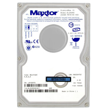Festplatte Maxtor 6L250R0 DiamondMax 10 250GB 7200RPM Pata 133 3.5" Zoll