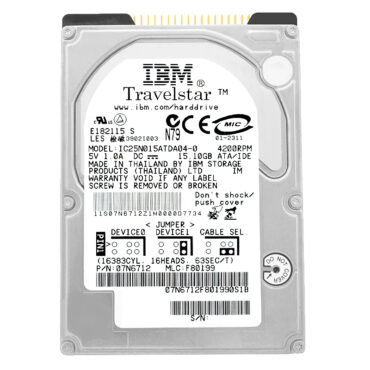 IBM IC25N015ATDA04-0 15GB 4200Rpm IDE/ATA 512Kb 2,5'' Zoll 07N6712