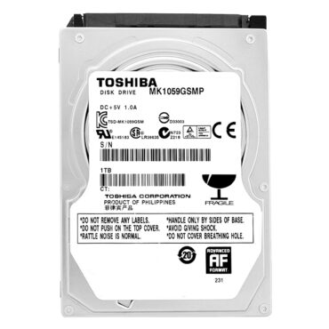 Festplatte Toshiba 1Tb MK1059GSMP 8Mb Cache 5400Rpm SATA II 2,5"
