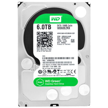 Western Digital Green 6TB WD60EZRX SATA III 64Mb Cache 7200RPM 3.5'' Zoll