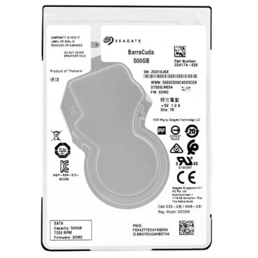 Festplatte Seagate 500Gb ST500LM034 128Mb Cache 7200Rpm Sata III 2,5" Zoll