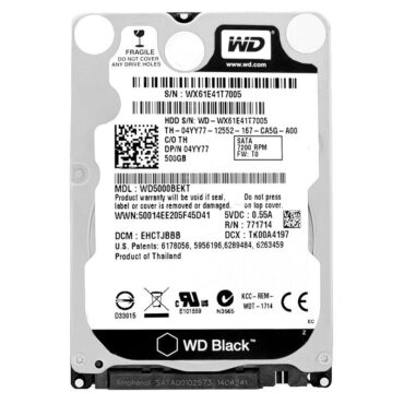 Festplatte Dell 04YY77 500GB 7200RPM Sata II WD5000BEKT 2.5''