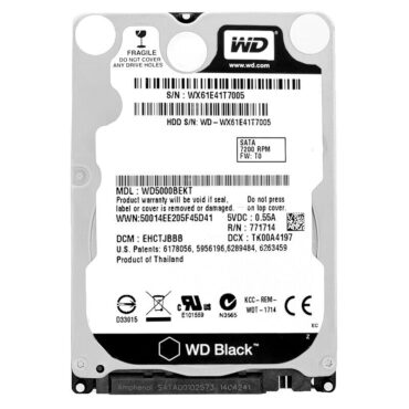 Festplatte WD WD5000BEKT 500GB 16Mb Cache 7200Rpm Sata II 2.5'' Zoll