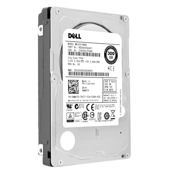 Dell 300Gb MK3001GRRB 32Mb Cache 15 000Rpm Sas II 2,5" Zoll 0NWH7V – Bild 2