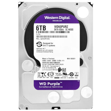 Western Digital WD Purple 6TB WD60PURZ 5400 RPM 64MB Sata III 3,5" Zoll