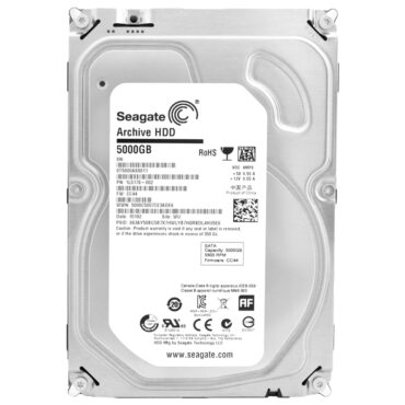 Festplatte Seagate 5TB ST5000AS0011 128MB 5900Rpm Sata III 3,5" Zoll