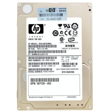 HP DG0146FAMWL 146GB 10 000 Rpm SAS II 2.5'' Zoll 507119-001