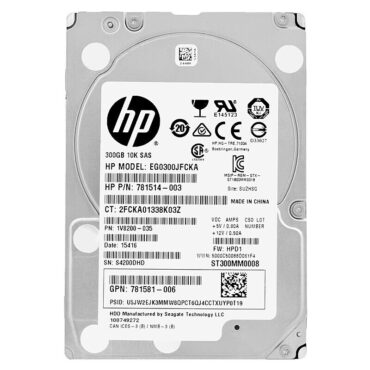 Festplatte HP EG0300JFCKA 781514-003 300GB 10000 RPM SAS III 2.5" Zoll