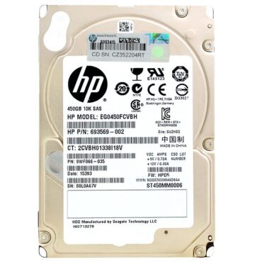 Festplatte HP EG0450FCVBH 450GB 10 000Rpm Sas II 2.5'' Zoll 693569-002