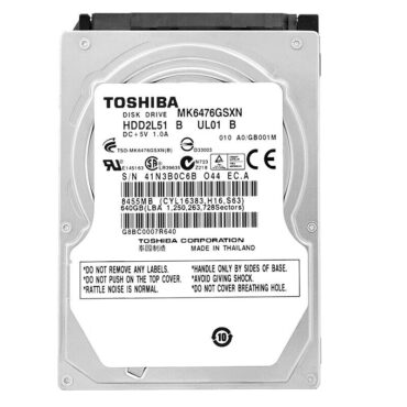 Festplatte Toshiba MK6476GSXN 640Gb 8Mb Cache 5400Rpm Sata II 2,5" Zoll