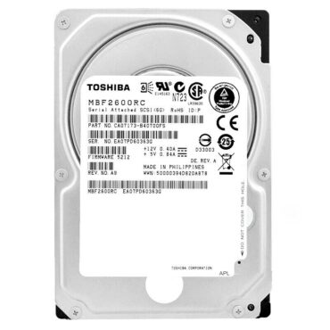 Festplatte Toshiba 600Gb MBF2600RC 16Mb Cache 10000Rpm Sas II 2,5" Zoll