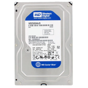 Festplatte Western Digital 250GB WD2500AAJS 7200U/min 8MB Sata II 3,5"