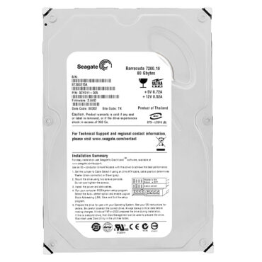 Festplatte Seagate 80GB ST380215A 2Mb Cache 7200Rpm Ata 3.5'' Zoll