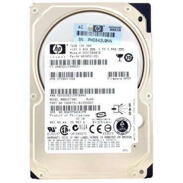 Festplatte HP DG072BABCE 72GB 10 000Rpm Sas 2,5'' Zoll 460850-001