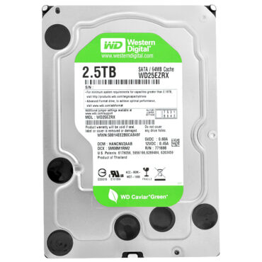 Festplatte Western Digital 2,5TB WD25EZRX Sata III 64Mb Cache 5400Rpm 3,5" Zoll