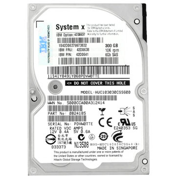 Festplatte IBM HUC103030CSS600 300GB 10000rPM SAS II 2.5'' 42D0641 42D0638