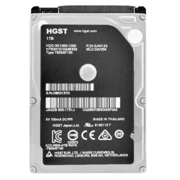Festplatte HGST 1Tb HTS541010A9E632 8Mb Cache 5400Rpm Sata III 2,5" Zoll
