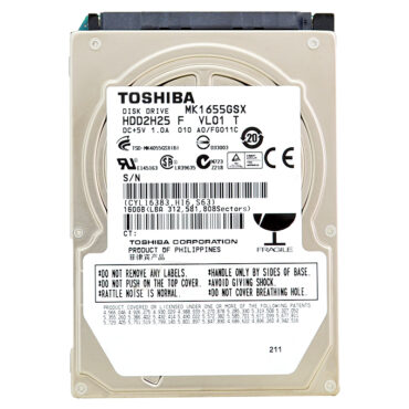 Toshiba MK1655GSX 160GB 8Mb Cache 5400Rpm Sata II 2,5"