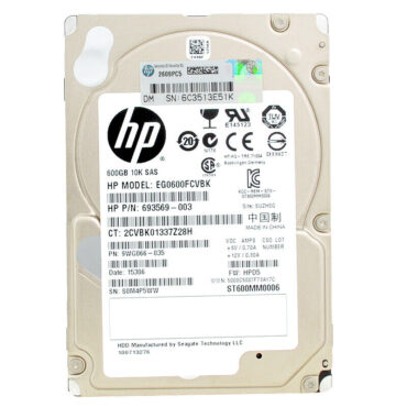 HP EG0600FCVBK 600Gb 10 000Rpm Sas II 2.5'' Zoll 693569-003