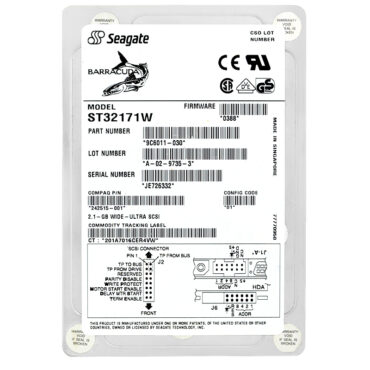 Festplatte Seagate ST32171W 2.1 GB 68-PIN 7200RPM 3,5" Zoll BarraCuda