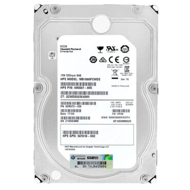 FESTPLATTE HP MB1000FCWDE 1TB 3.5'' 6G DP SAS 7.2K 695507-005