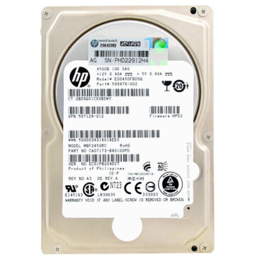 Festplatte HP EG0450FBDSQ 450GB Sas II 10 000Rpm 599476-002