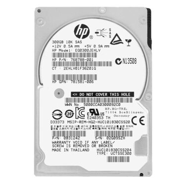 Festplatte HP 300Gb EG0300JEHLV 10 000 Rpm Sas III 2,5'' 768788-001