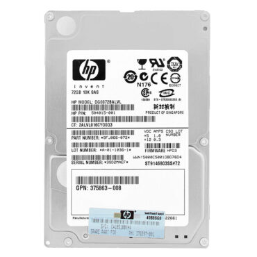 Festplatte HP DG0072BALVL 72Gb 16Mb Cache 10 000 Rpm SAS 2.5'' Zoll 504015-001