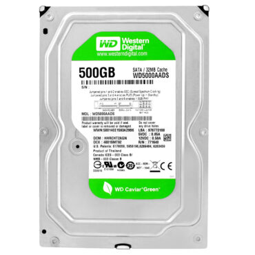 Festplatte Western Digital 500GB WD5000AADS 32MB 5400U/min Sata II 3,5"