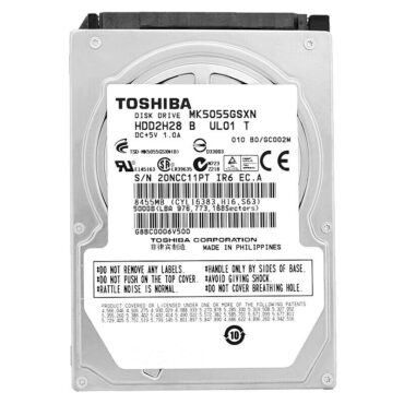 Festplatte Toshiba 500Gb MK5055GSXN 8Mb Cache 5400Rpm Sata II 2,5" Zoll