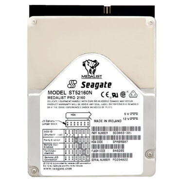 Festplatte Seagate ST52160N 2GB 128 KB Cache 5400 RPM Ultra SCSI 50 PIN 3,5''