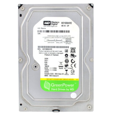 Festplatte Western Digital WD1600AVVS 160GB 5400 RPM 8MB Sata II 3,5" Zoll