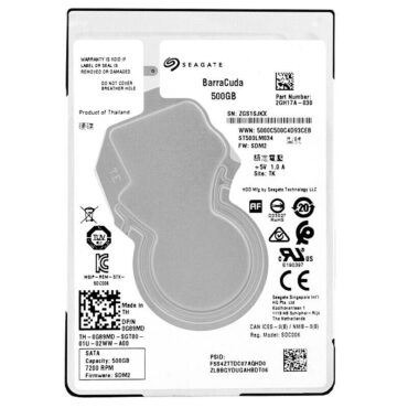 Festplatte Dell 500Gb ST500LM034 128Mb Cache 7200Rpm Sata III 2,5" 0G89MD