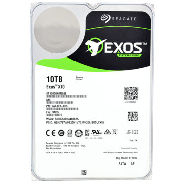 Festplatte Seagate 10Tb ST10000NM0086 256Mb Cache 7200Rpm Sata III 3.5'' Zoll Exos X10