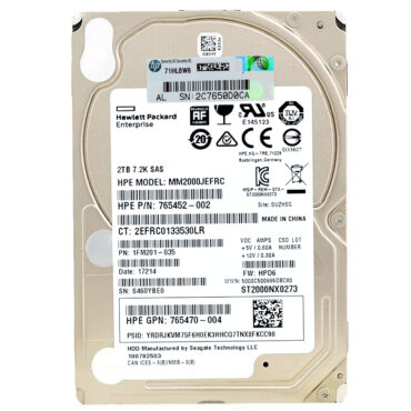 Festplatte HP MM2000JEFRC 2TB 7200Rpm Sas III 2.5'' Zoll 765452-002