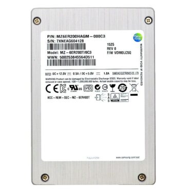 Festplatte SSD Samsung MZ-6ER200T/0C3 200GB Sas II 2.5" Zoll MZ6ER200HAGM-000C3